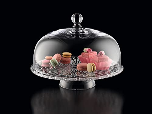Nachtmann Clear 32cm Cake Stand with Bossa Nova Cake Plate/Chip and Dip 77809