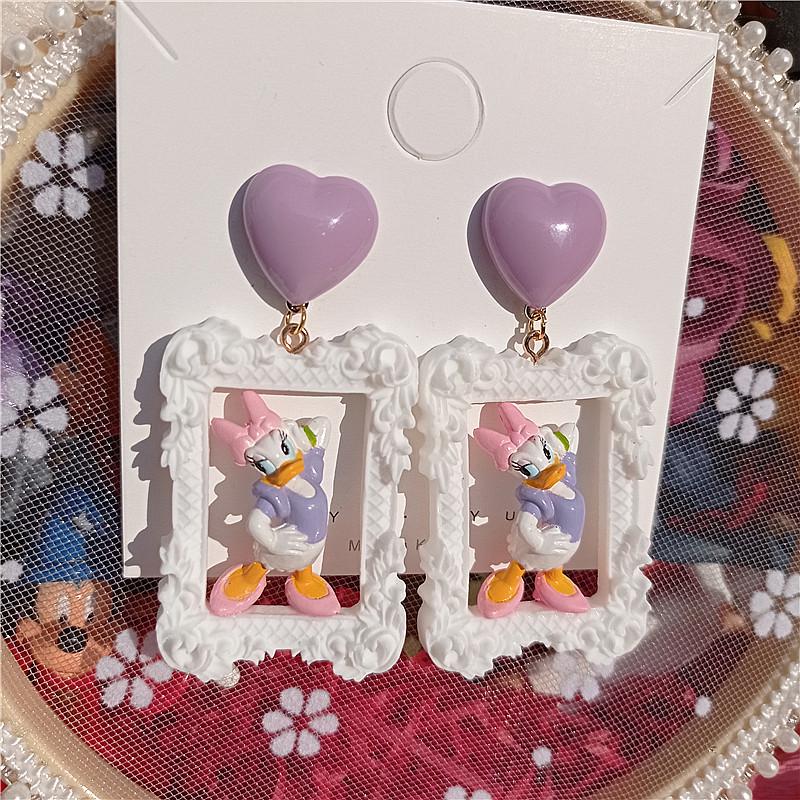 

Очаровательные мультяшные серьги-ромашки: Асимметричное, Причудливое серебро 925 пробы с детским дизайном из смолы