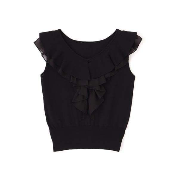 JILL by JILL STUART Ruffled Frill Knit Sweater available from late March to early Pink Women's (Pre-order April)
