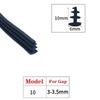 1/3/5/10M Door And Window Sealing Strip Aluminum Windproof Alloy Fixed Glass Gap Three T Type Fill The Card Slot Rubber Strips