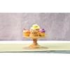 Swanson Shoji Wooden Cake Stand, Small, Rubberwood, 15.5cm Diameter X 7.5cm Height, Compote Dish, Natural, KS-103