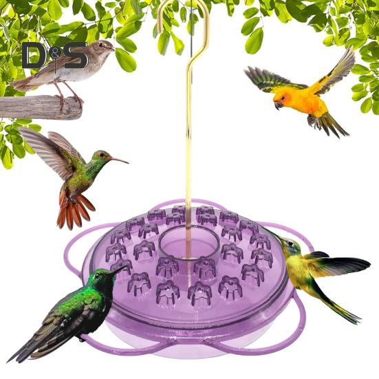 Bird Feeder Flower Shape Design Hummingbird Feeder All-Weather Water Drinker Integrated Flower Core Soaking Bird Feeder