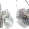 1 Paar Damenohrringe 3D-Blumendesign Hängeohrringe mit durchbrochenem Blütenblatt-Design Mittlere runde Form Ohrbügel Hochzeit Festival Schmuck