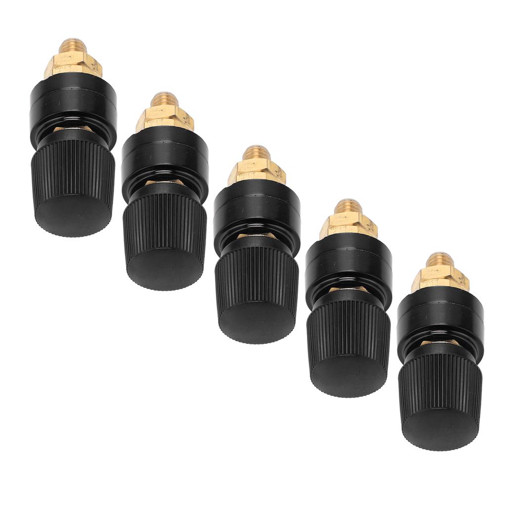 5Pcs Brass Binding Post Nickel Plated Inverter Terminal for Electronic Instruments AutomobilesBlack