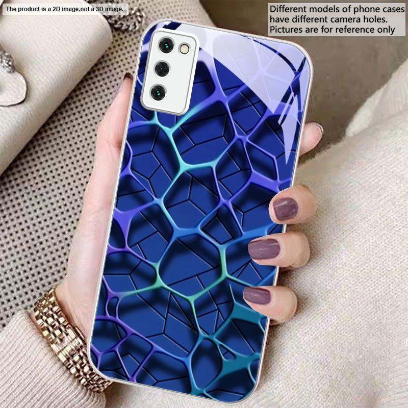 Abstract geometric art For Samsung S26 S22 S8 9 10 S20 Ultra S21 Pro S22 Plus S23 FE S24 Ultra S25 Edge S24+ Glass Phone Case