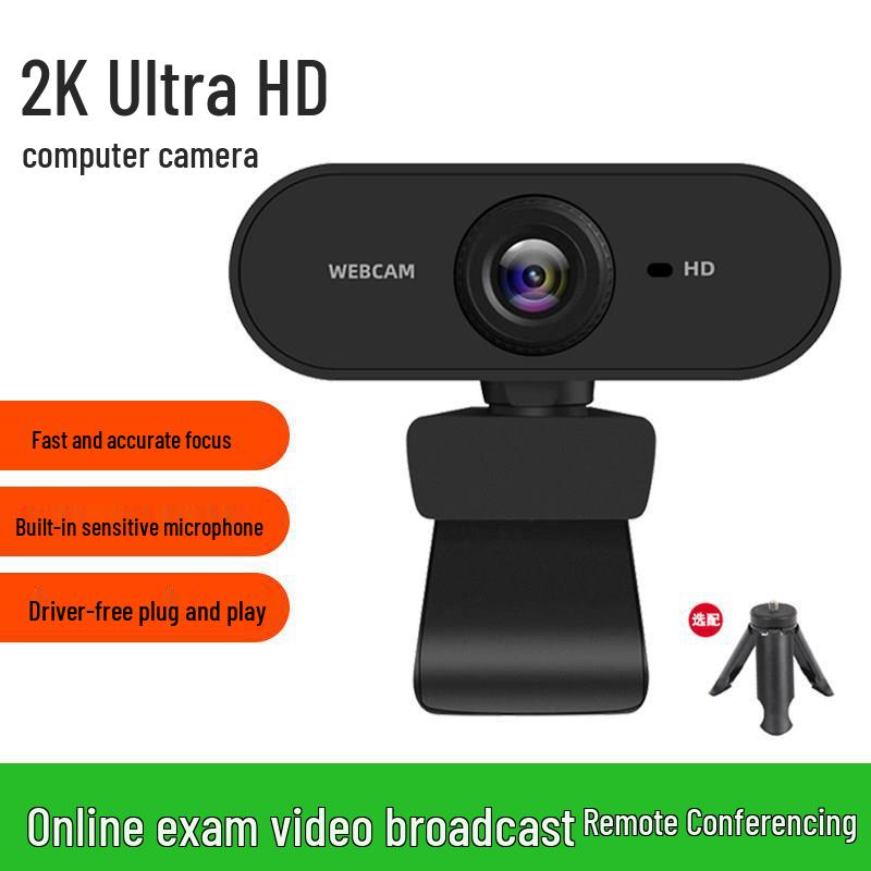 4K Ultra HD USB Webcam with Microphone for Online Classes & Live Streaming, Compatible with Desktop & Laptop.