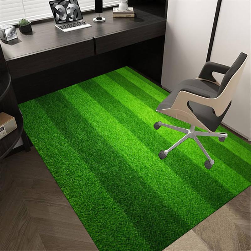 grass field Crystal Velvet Office chair mat Area Rug - Non-Slip, Floor Mat, Office Desk Chair Rugs,Christmas Gift-1106184