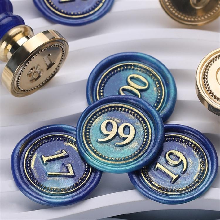 Wax Seal Stamp Number Series Sealing Wax Stamp for Wine Packages Decorations