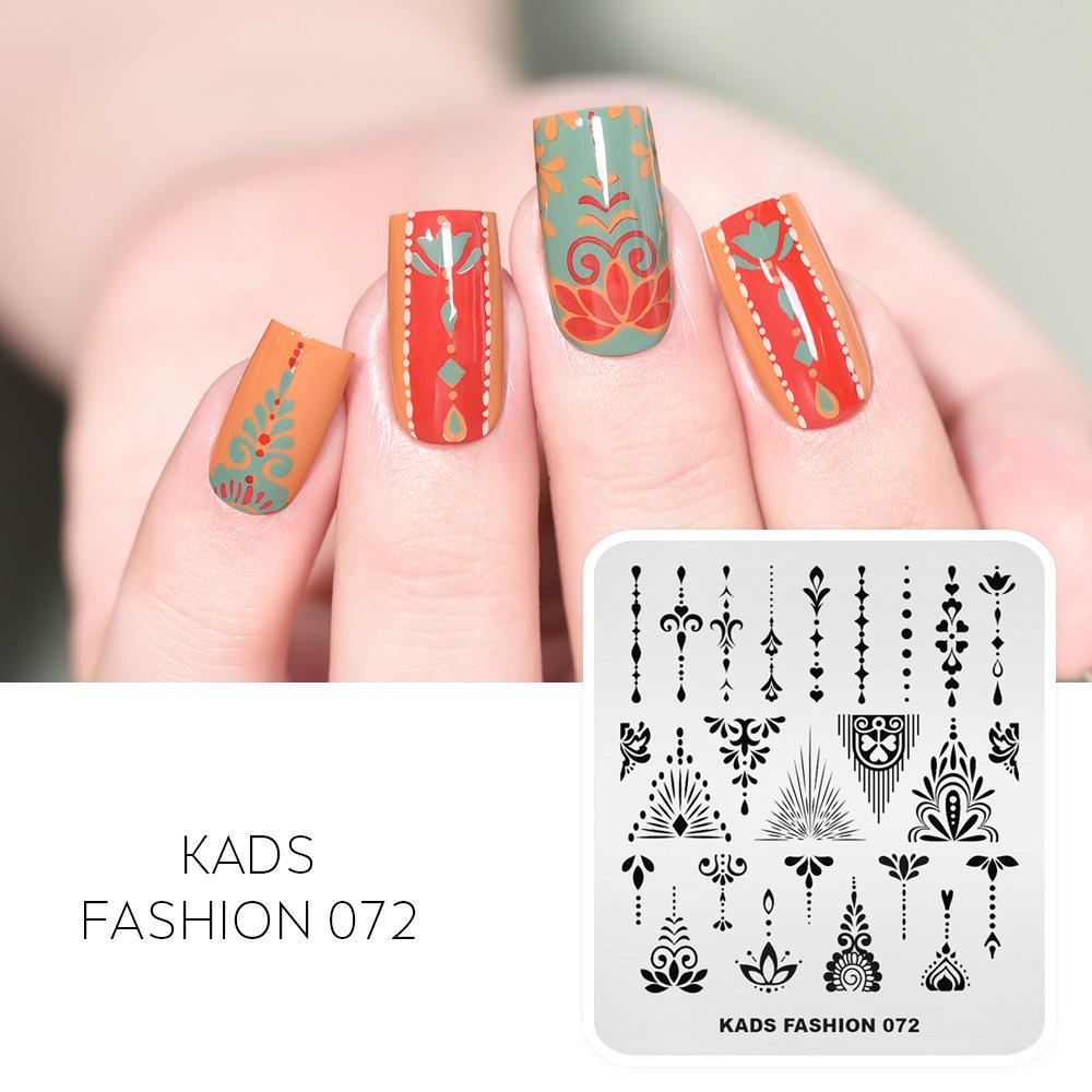 KADS New 16 Designs Chinese Fashion Ocean Nail Stamp Plate Lotus Snake Dragonfly Mixed Pattern Nail Art Tools Stamping Template Stencil Plate