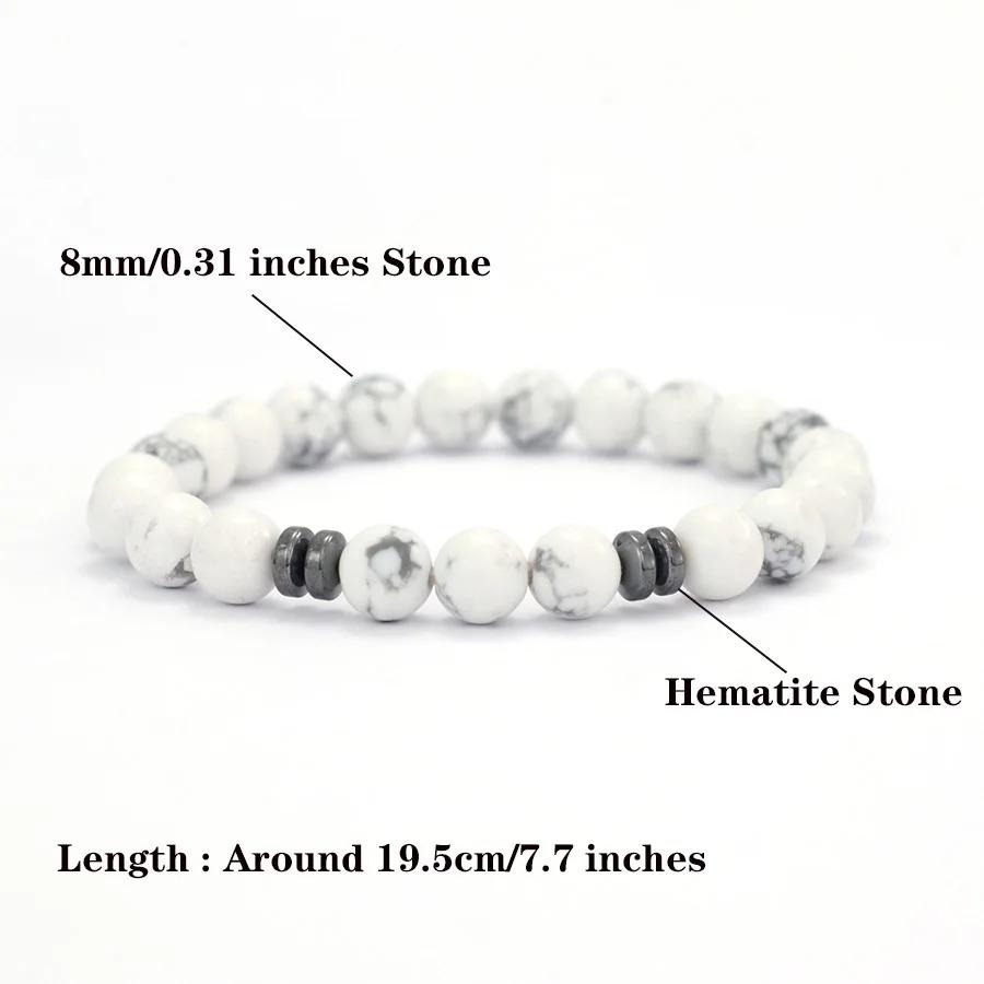 New Men Gift Handmade Tiger Eyes Lava Hematite Stone Bracelet Men Women 8 Colors Various Size Leisure Versatile Accessories