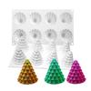 1 Stück neue 8er Weihnachtsbaum Mousse Silikonform 6er Kiefer und Zypresse Schokoladenform Kuchen Dekorationsform Duftkerzenform