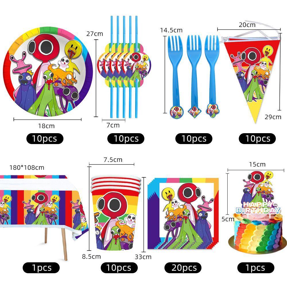 Rainbow Friends Roblox Party Supplies Banner Cake Topper Balloons Birthday Kids