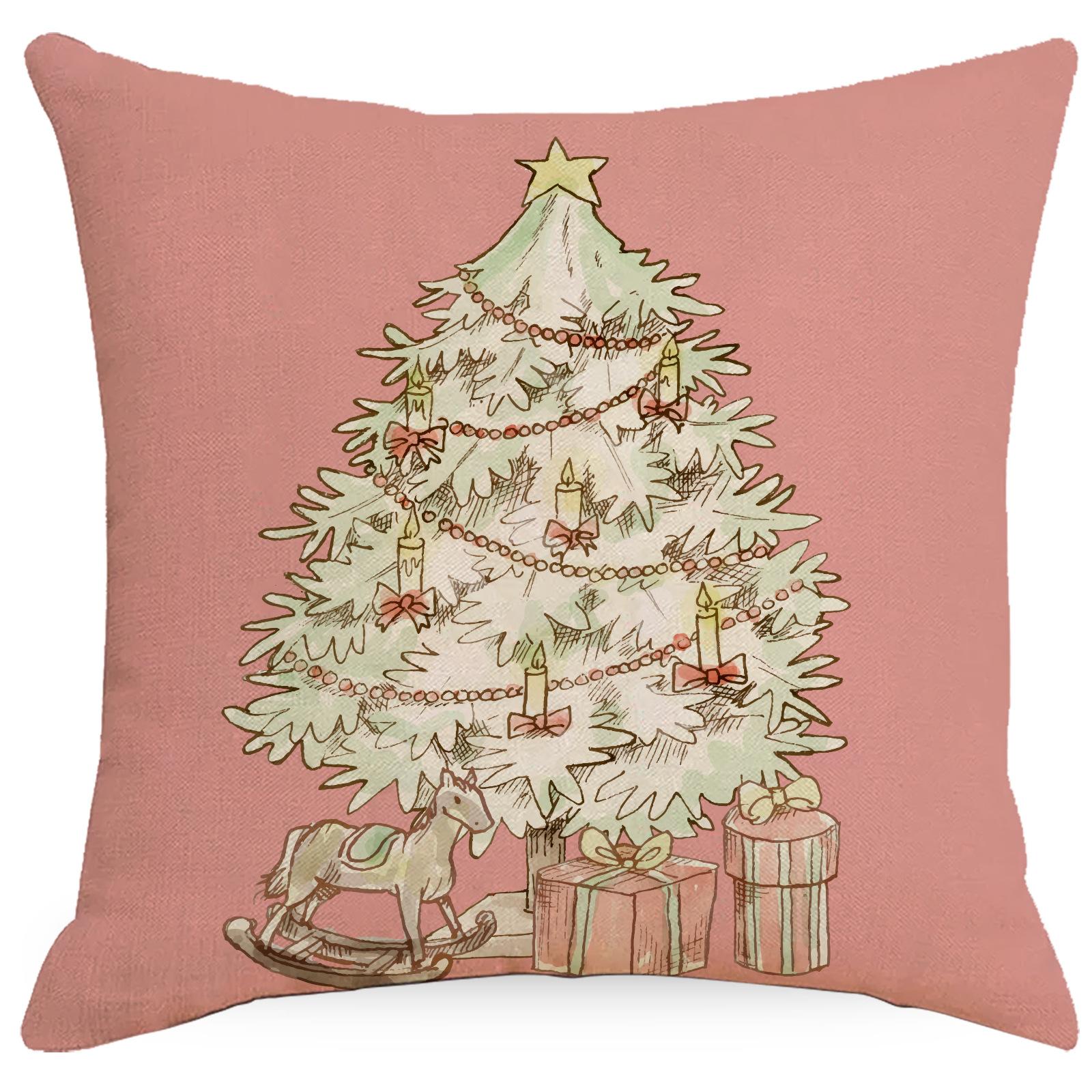 

New Christmas Pillowcase Living Room Sofa Backrest Home Decoration Cushion Pillowcase 45 * 45Cm