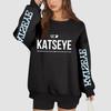 Women's Fashion Long Sleeve Print Round Neck Loose Pullover Sweater Top
