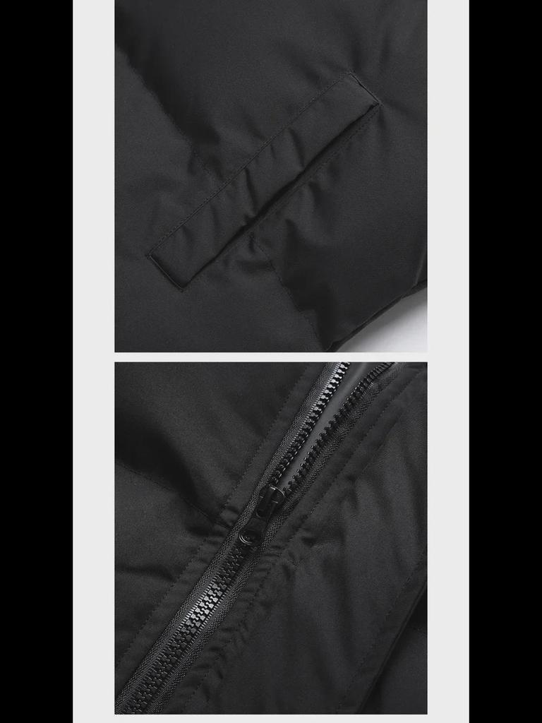 Pánské péřové bundy s kapucí: Ležérní, Zesílená Bavlna pro Podzim & Zimu - Trendy Mladistvé Styly