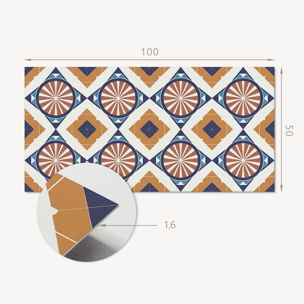 Self-Adhesive Vinyl Panel With Print 100x50 cm Geometric Pattern with Circles