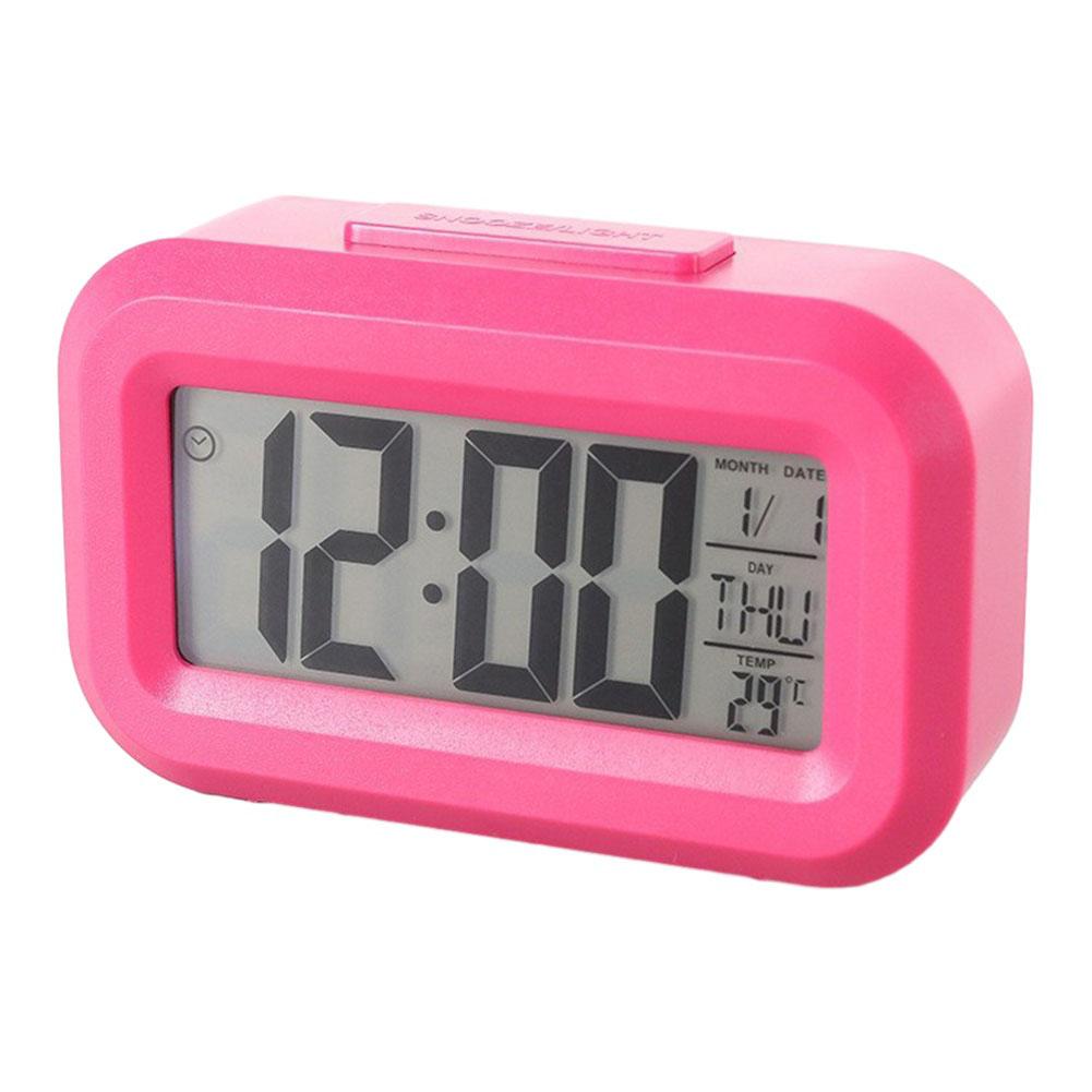 LED Digital Alarm Clock 9*2.5*5.5 Cm Electronic Screen Desktop Home Office Backlight Snooze Lovely Desk Electronic Clock