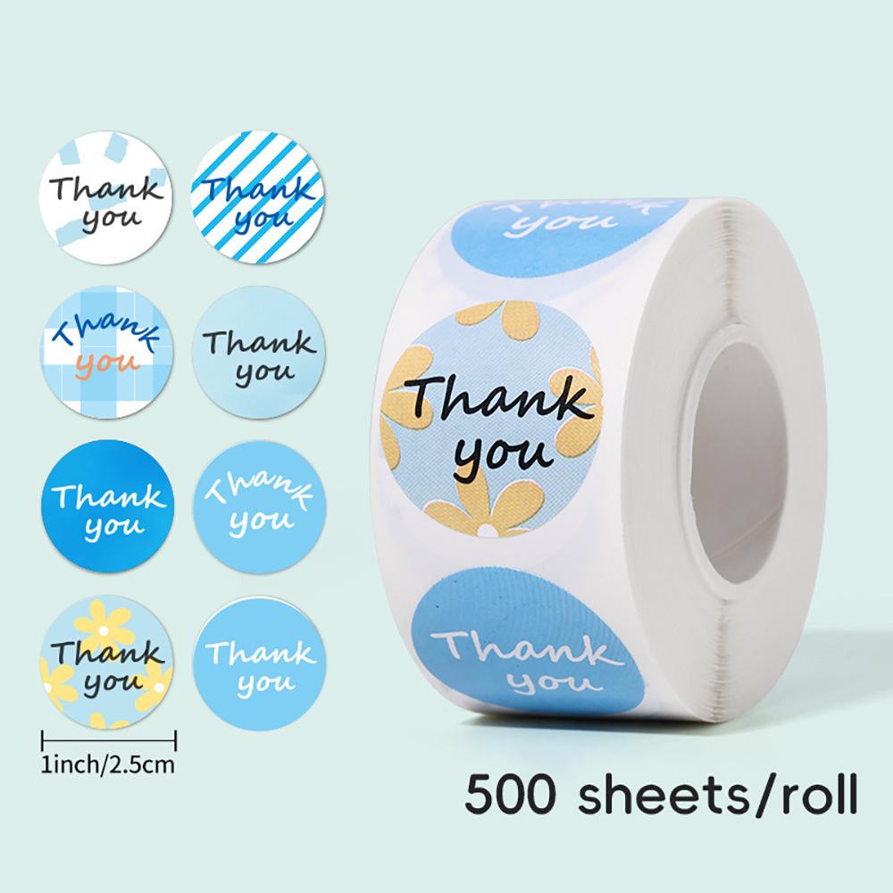 500pcs Thank You Stickers Holiday Decor Sticker Wedding Party Gift Sticker Birthday Gift Box Sticker Baking Labels