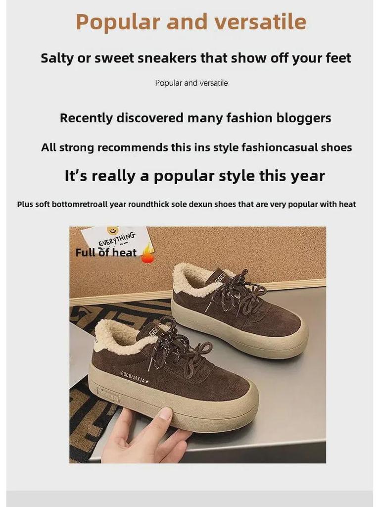 Pantofi de damă Maillard din piele mată cu șireturi duble, Colecția Toamnă 2024: Talpă Groasă Moale Design Retro Alb Universal