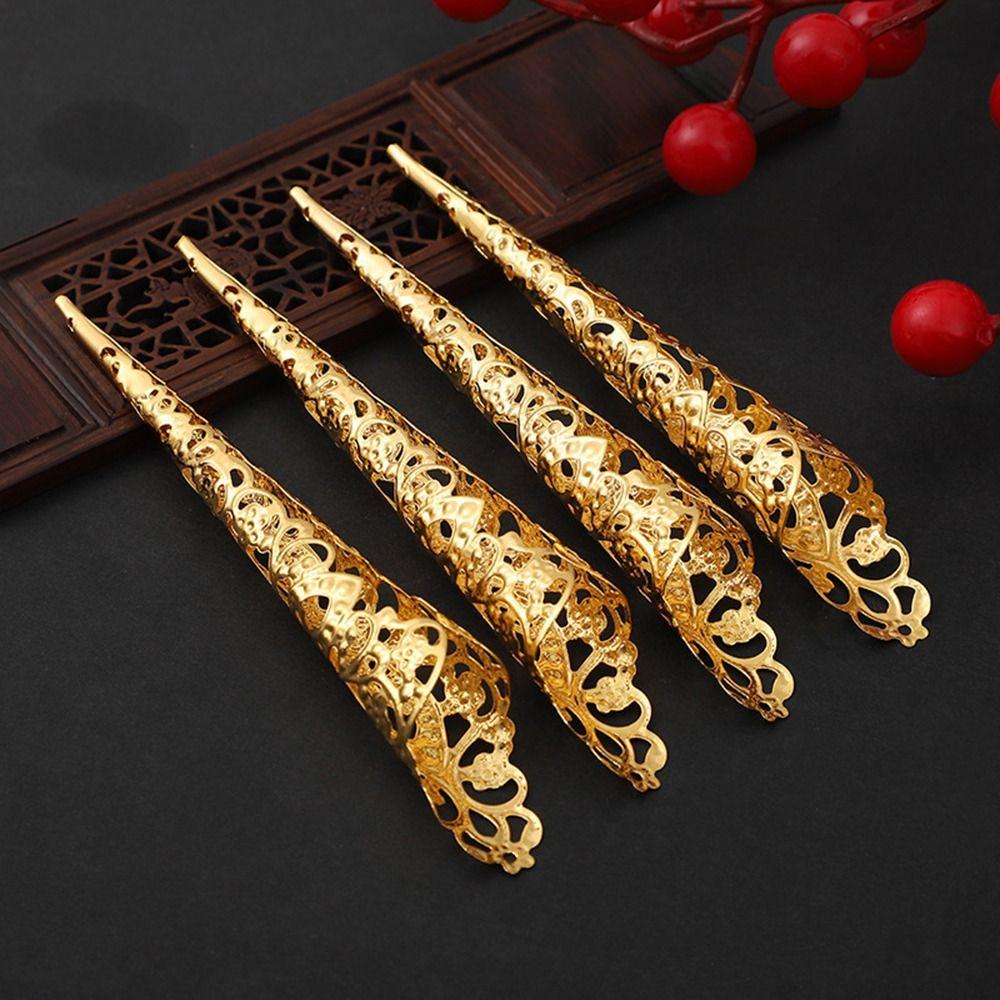 10Pcs Indian Thai Dance Peacock Belly Dance False Nail Finger Jewelry Dance False Nail Finger Nail Tip