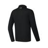 Fila Golf Series Logo Design Versatile Knitted Long Sleeve Polo Shirt Men Tops Deep-Black A11M515204F-BK