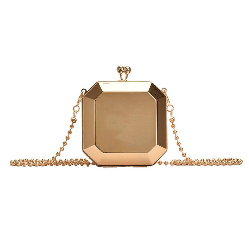 Styling box bag Mirror small square bag Women's new chain lock Crossbody simple and popular women's shoulder bag