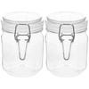 2 Pcs Honey Pot for Kitchen Storage Jars Plastic Containers with Lids Coffee Food Cover Bottle Preservation