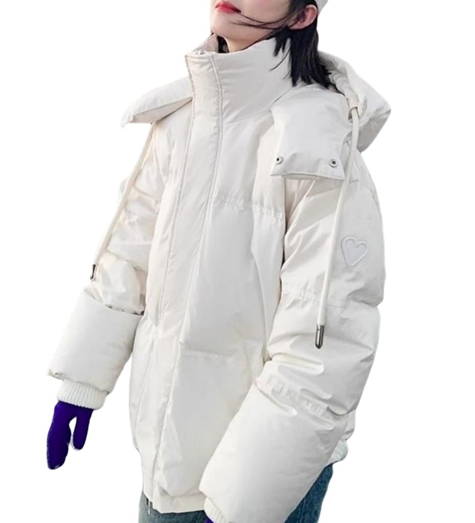 Down Padded Jacket with Short Outerwear for Fall and Loose Korean Perfect for Commuting and School [newsight] Women's Coat, Hood, Length, Winter,