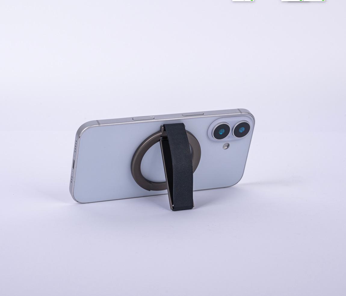 

MagSafe Magnetic Phone Holder with Wrist Strap and Ring for Desktop Use.