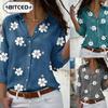 Women's Fashion Casual Long Sleeve POLO Neck Blouses & Shirts