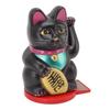 Solar Energy Powered Wealth Welcoming Cat with Waving Arm 6 Inch Lucky Money Cat Decoration for