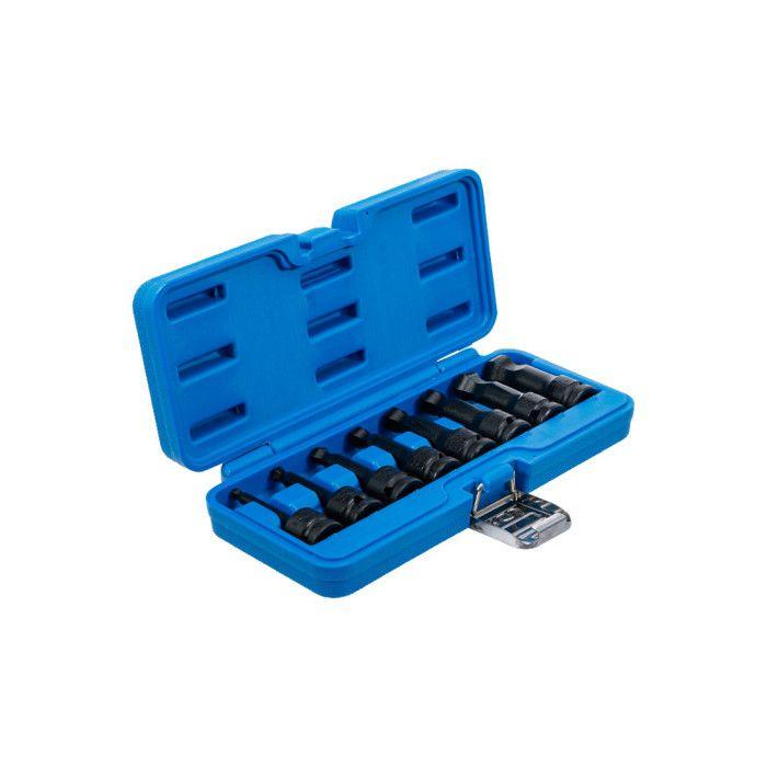 Jeu de douilles à embouts à choc bgs technic - 12,5 mm - 6 pans intérieurs tête sphérique 6-19 mm - 8 pcs - 5488