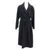 COGTHEBIGSMOKE 3802-224-201-1 Black Wool X Nylon Buttonless Belted Trench Coat Coat Not Written blackUsed