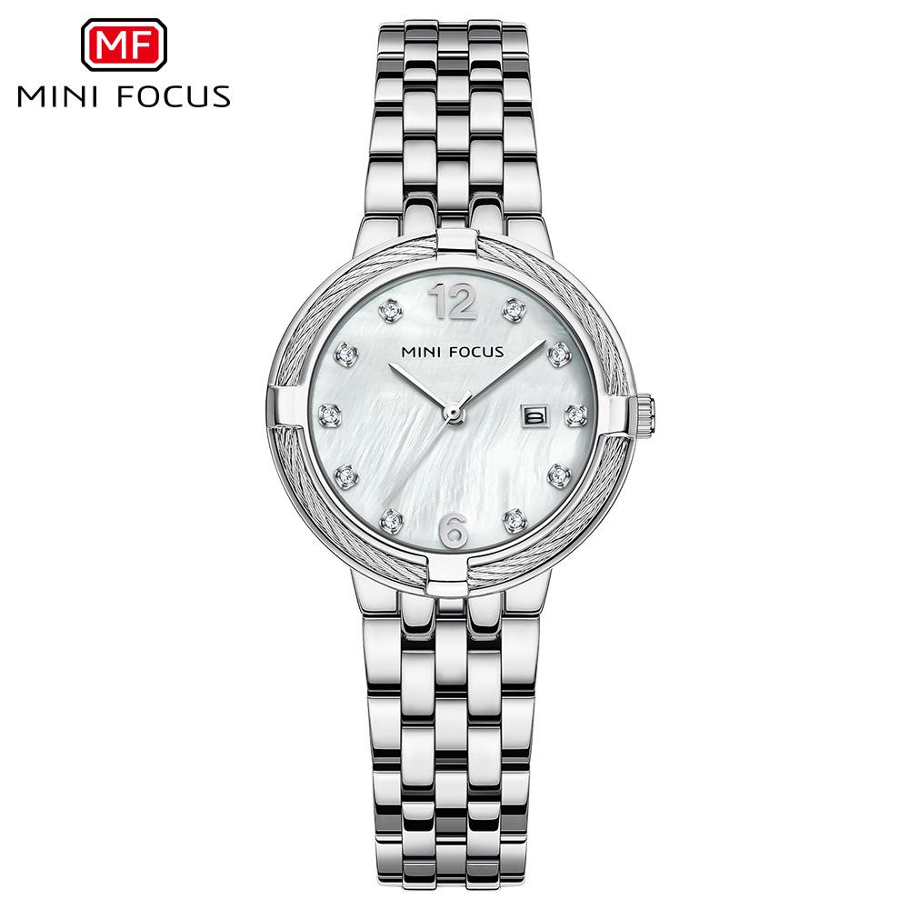 

Женские кварцевые часы с браслетом из нержавеющей стали, перламутровым циферблатом, водонепроницаемые, повседневные наручные часы с датой