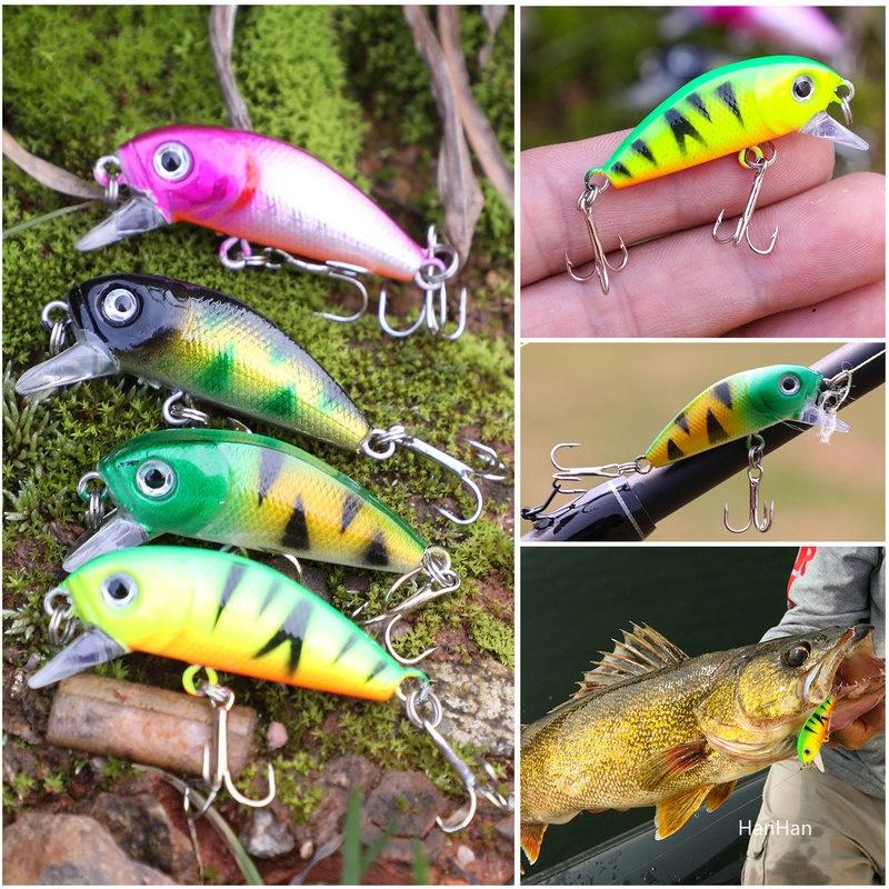 Wobbler Angelköder 4 Stück Künstliche Minnow Angelköder Köder Angelköder Barsch Forellenangeln