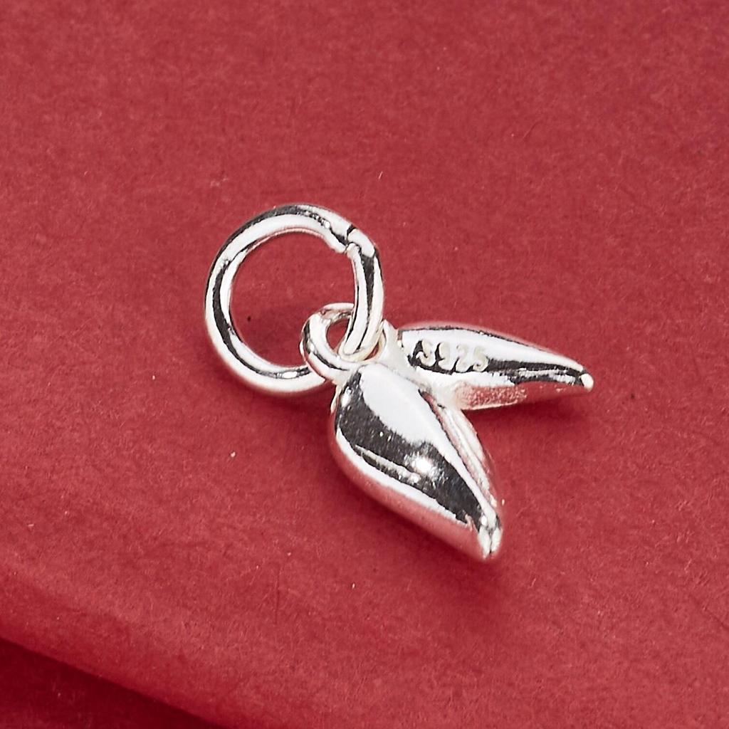 S925 Sterling Silver Bamboo Leaf Charm for DIY Bracelets & Necklaces