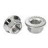 WUXIAOCSG Hex Flange Nuts, Set of 20, 304 Stainless Steel Hex Lock Nuts (M5)