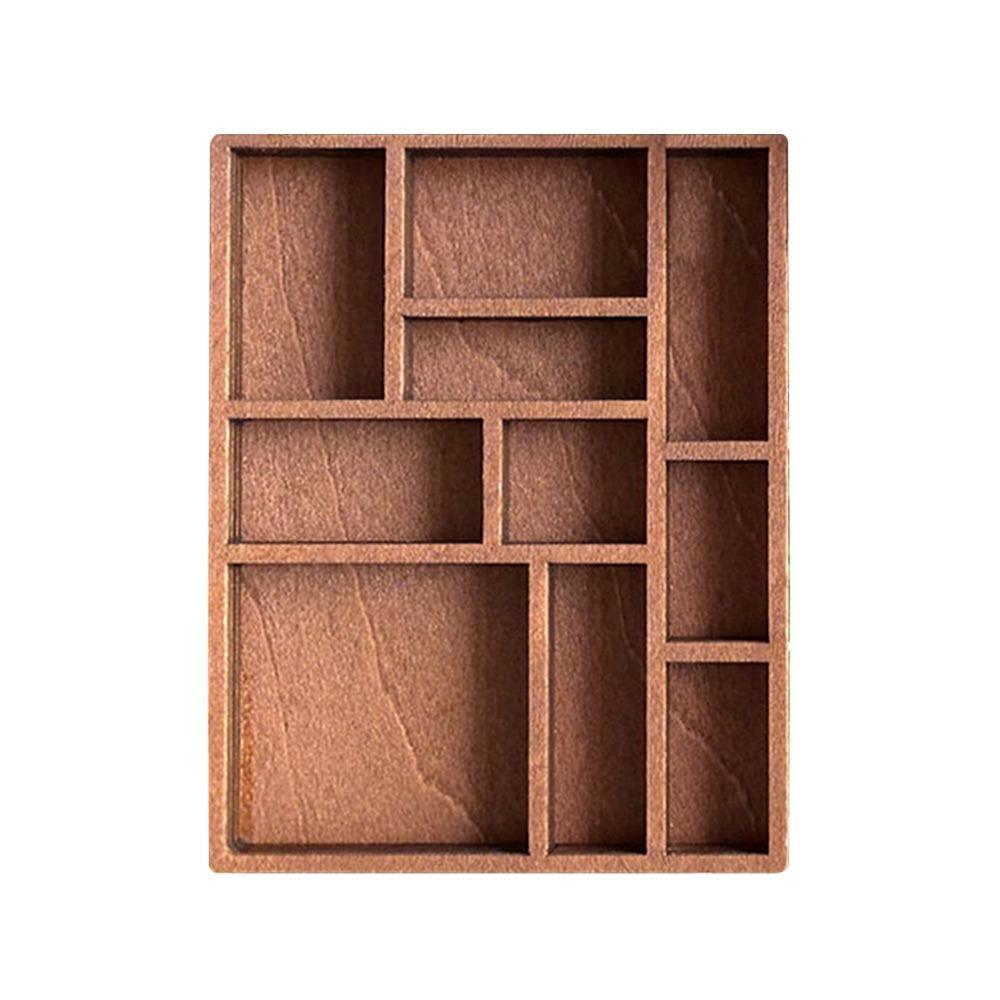 Compartments Mini Jewelry Holder Variety Grids Goods Display Rack Model Dollhouse Shelf  Ornaments