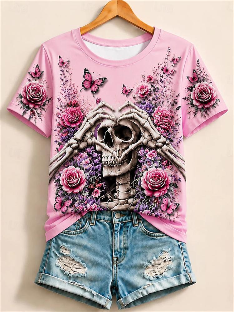 2026 Spring Summer Unisexs Halloween Shortsleeve Tshirt Ghost And Pumpkin Print Crewneck Top Fashionable Unisexs Tshirt
