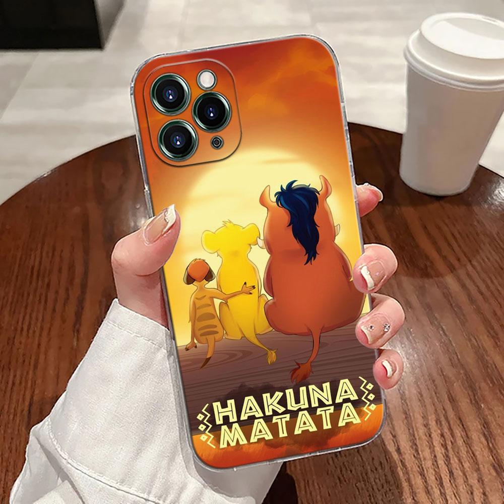 

The Lion King HAKUNA MATATA Transparent Phone Case For iPhone 17 Pro Max 17E 11 12 13 14 15 16 Pro Max Plus 17 Air 16E 7 X Cover iPhone 7