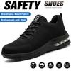 Safety Shoes Men Work Safety Boots Steel Toe Shoes Anti Smash Puncture Proof Air Cushion Work Shoes Light Comfortable Sneakers