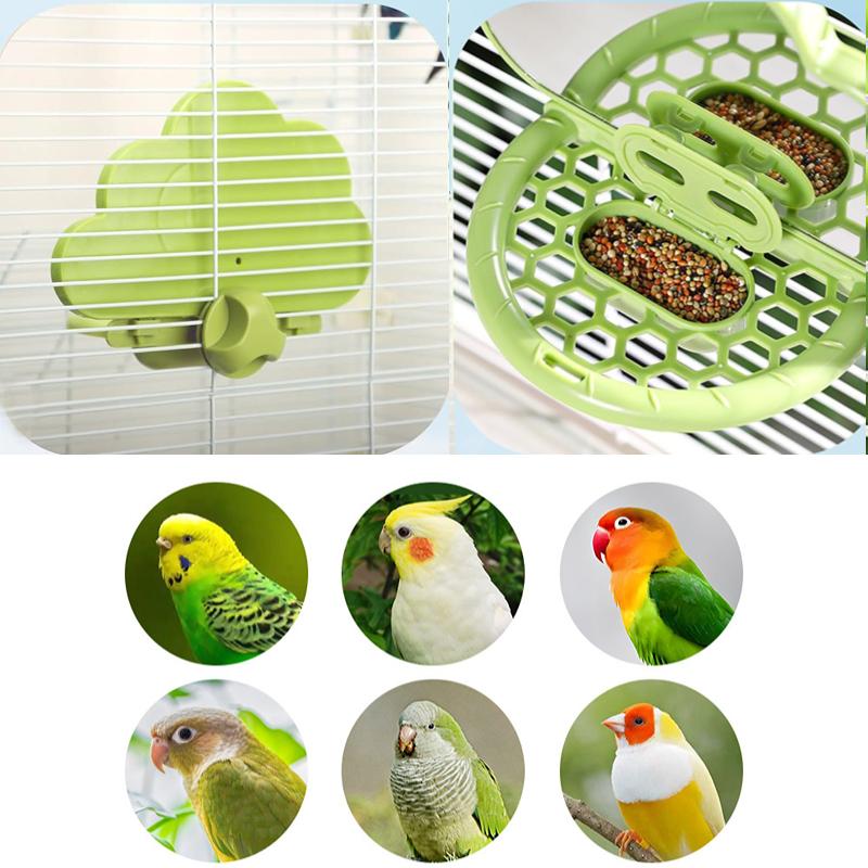 Vogelspiegel mit Sitzstange Langsamer Futterspender Vogelspielzeug gegen Langeweile Angst Vogelkäfig Zubehör Papageien zum Energieabbau Interaktives Spielzeug