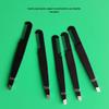 Stainless Steel Black Eyebrow Tweezers with Comb and Trimmer, Multi-purpose 2-in-1 Tool