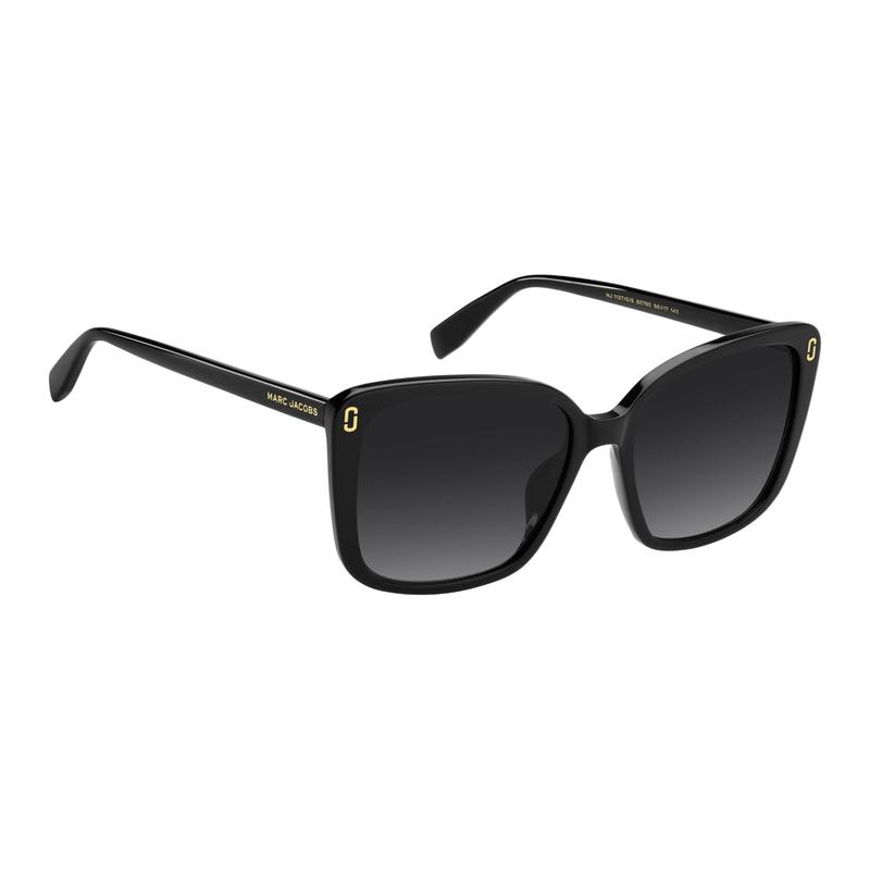 Marc Jacobs Personalized Design Acetate Cat Eye Sunglasses Women's Black MJ-1127-GS - 807/9O
