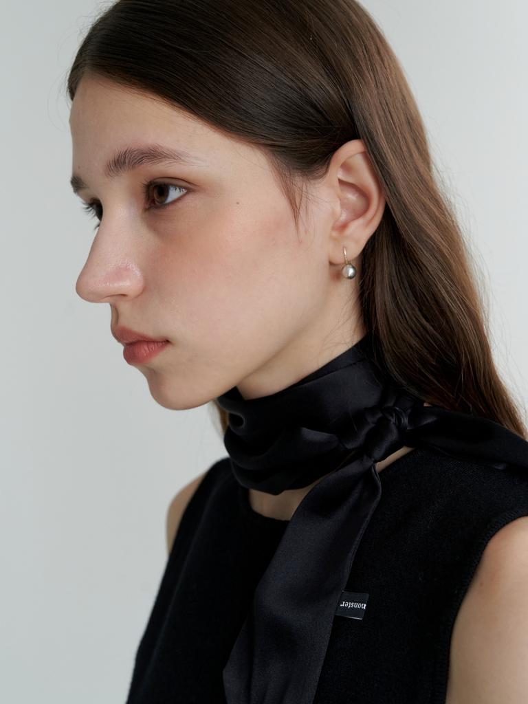 LOVE ME MONSTER Essential Long Silk Scarf_Bk (L233Msf010)