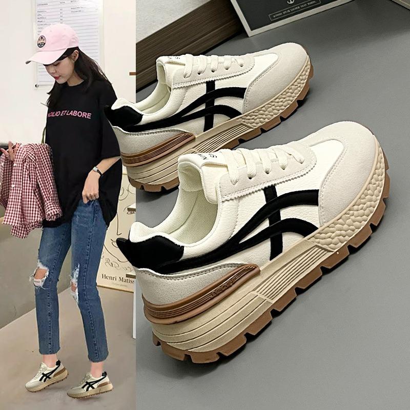 Korean Style Women Round Toe Non Slip Casual Fashion Versatile Outdoor Sneakers