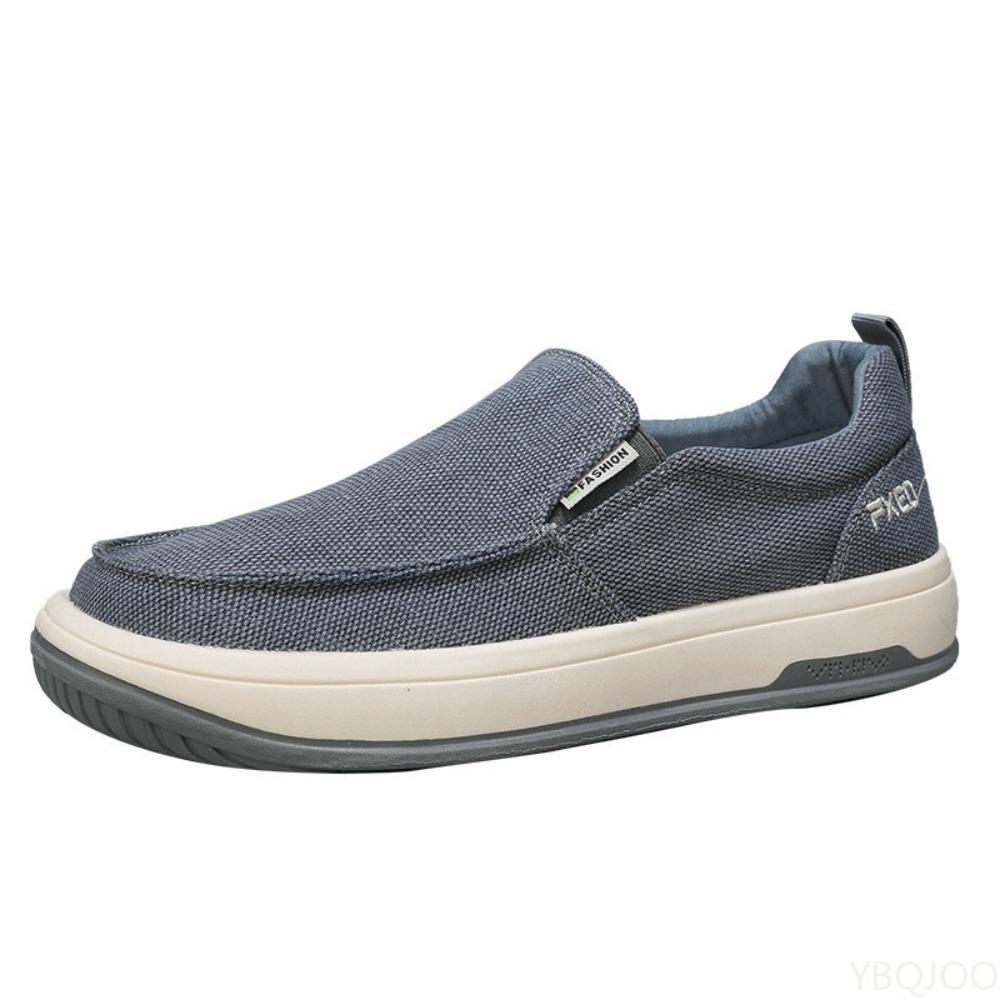 Spring and Summer Breathable Casual Lightweight Canvas Shoes, Comfortable Sliding Sleeves, One-step Men's Loafers