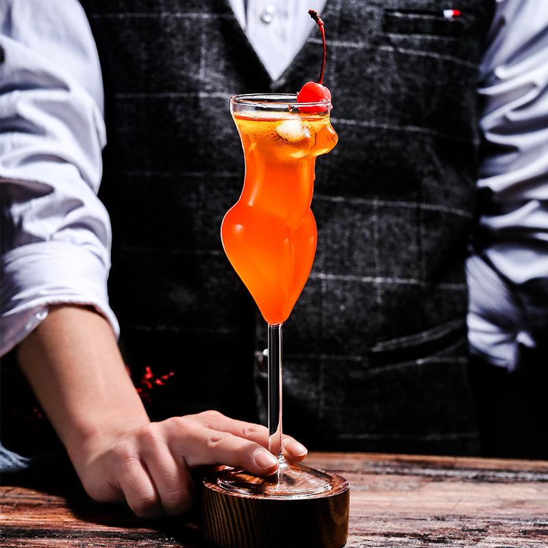 Creative Cocktail Glass Body Shape Whiskey Goblet Wine Shot Funny Beer Cup for Party Home Bar KTV Nightclub Bar Tool