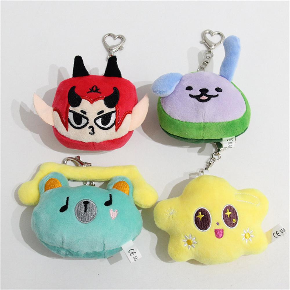 Cute Cartoon Plush Keychain High Quality PP Cotton Doll Pendant Bag Decoration Gift