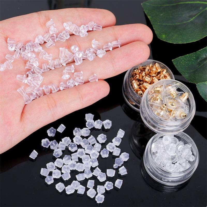 Eco-friendly Soft Silicone Earring Back Stoppers 200-2000Pcs Non-toxic for Stud Earrings DIY Jewelry Making